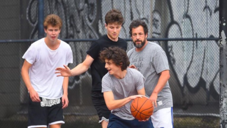 Adam Sandler Playing Pickup Basketball In The Park